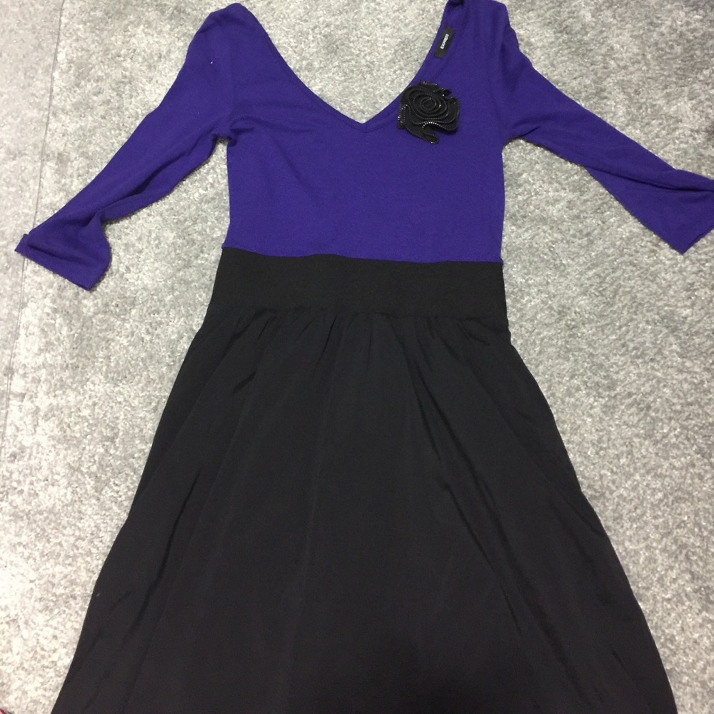 Purple and black dress from Express TBD Z